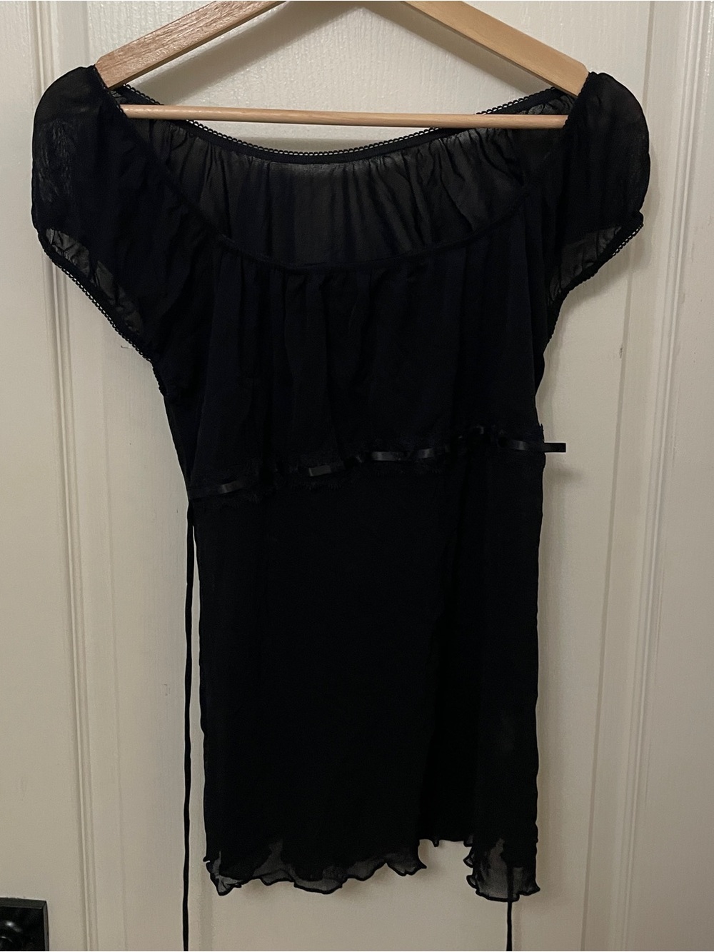 Sheer Black Women's Chemise Nightdress